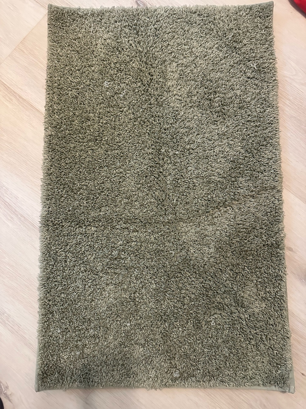 Threshold Olive Green Shag Bath Rug
